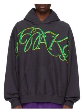 Awake NY Script Hoodie Grey Small